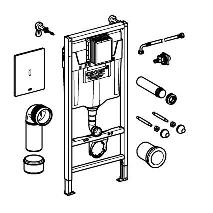 GROHE 39883000 - Instalación empotrada SOLIDO 1,13 m, cromo brillante