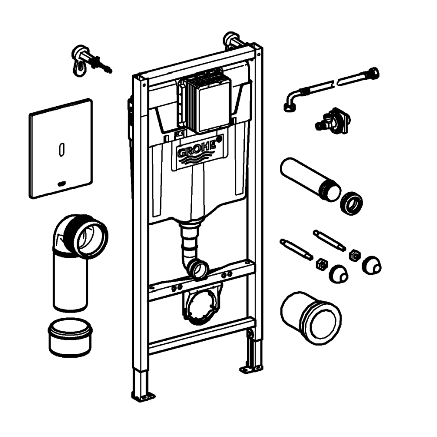 GROHE 39883000 - Instalación empotrada SOLIDO 1,13 m, cromo brillante