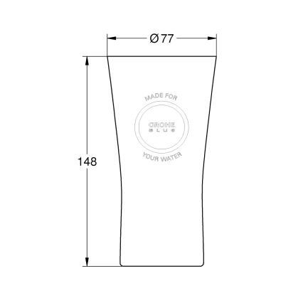 GROHE 40437000 - Juego de 6 vasos BLUE 250 ml, cristal transparente