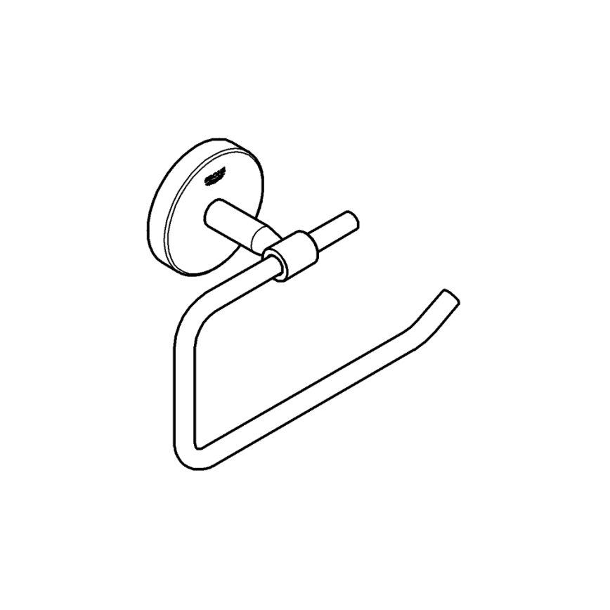 GROHE 40457001 - Soporte para papel higiénico BAUCOSMOPOLITAN, acabado cromo brillante