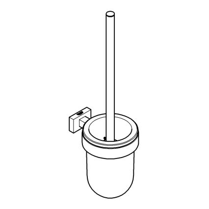 GROHE 40513DC1 - Juego de limpieza para inodoro ESSENTIALS CUBE, acero inoxidable