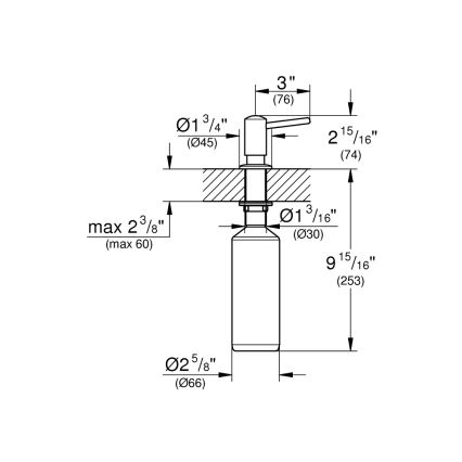 GROHE 40536000 - Dispensador de jabón CONTEMPORARY 400 ml cromado brillante