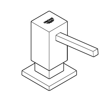 GROHE 40649000 - Dispensador de jabón CUBIC 500 ml cromo brillante