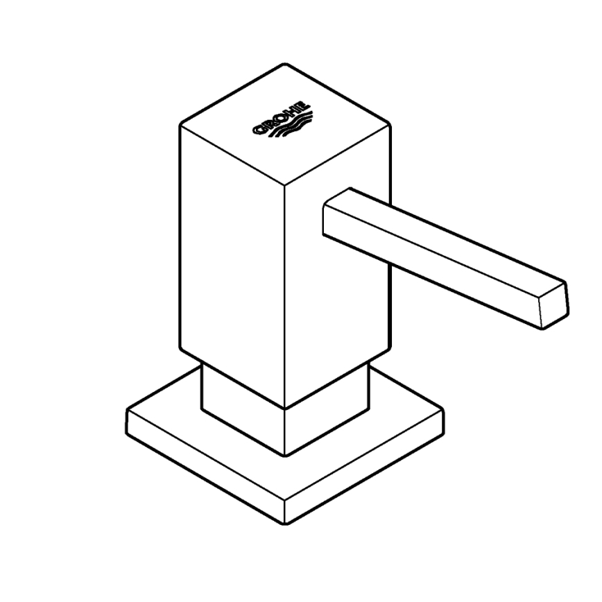 GROHE 40649000 - Dispensador de jabón CUBIC 500 ml cromo brillante