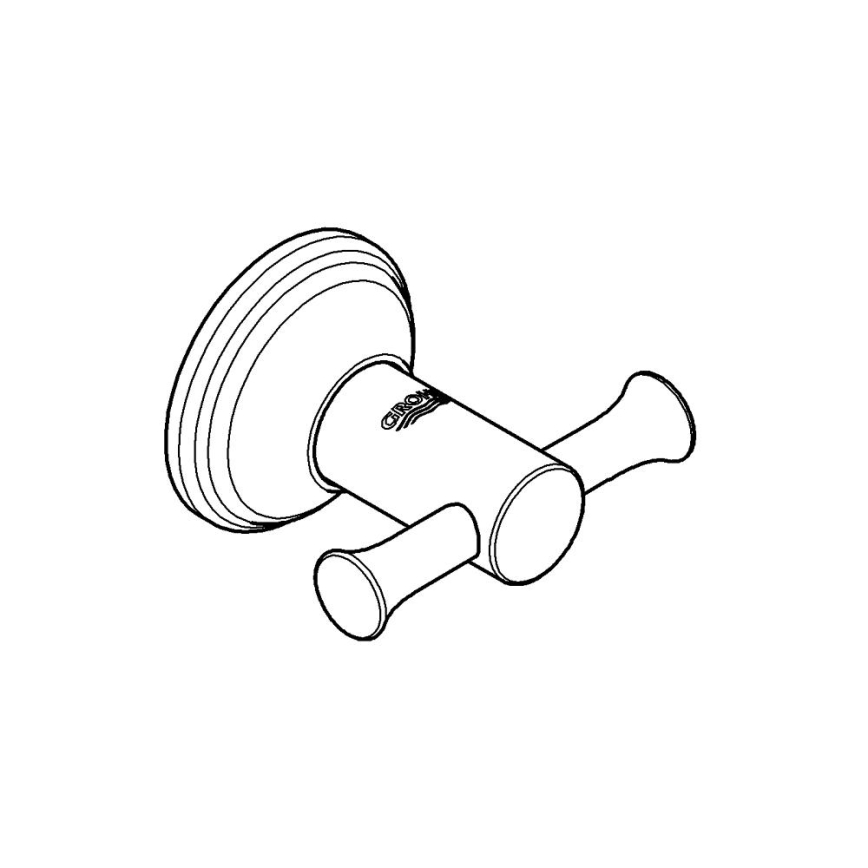 GROHE 40656001 - Gancho para albornoz ESSENTIALS AUTHENTIC cromo brillante