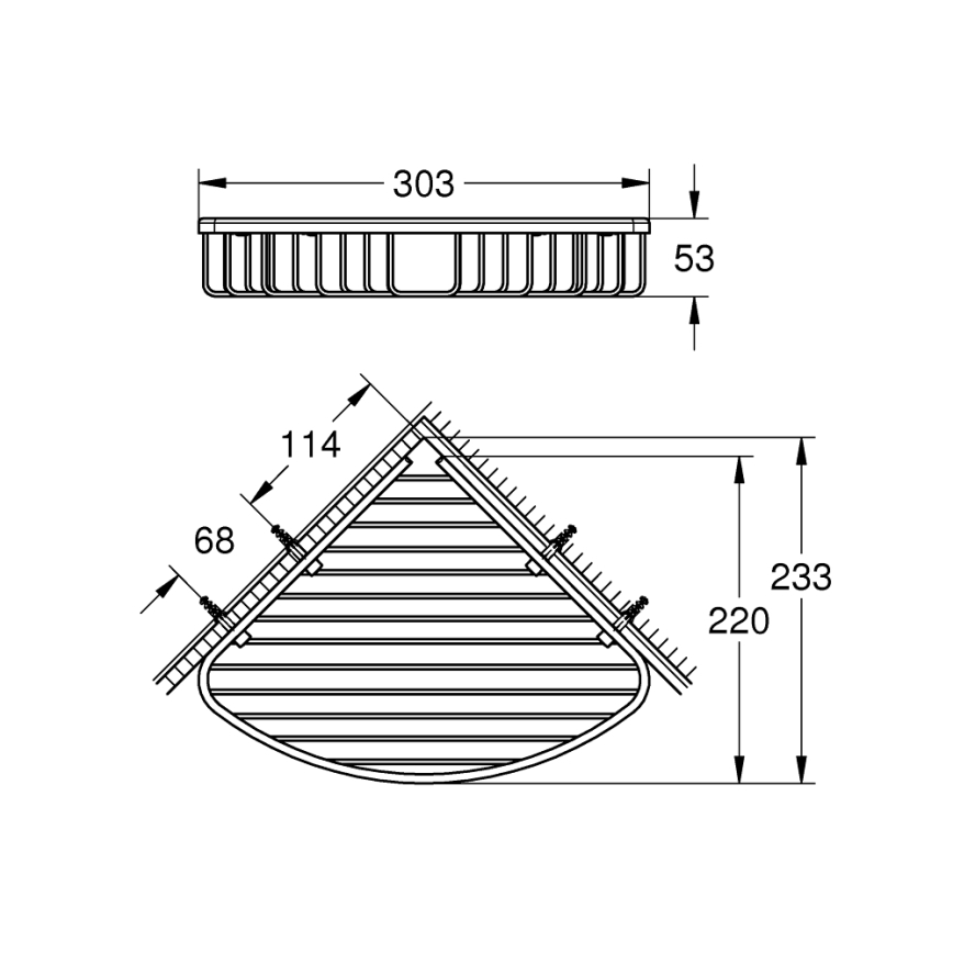 GROHE 40663001 - Jabonera de alambre BAUCOSMOPOLITAN, acabado en cromo brillante