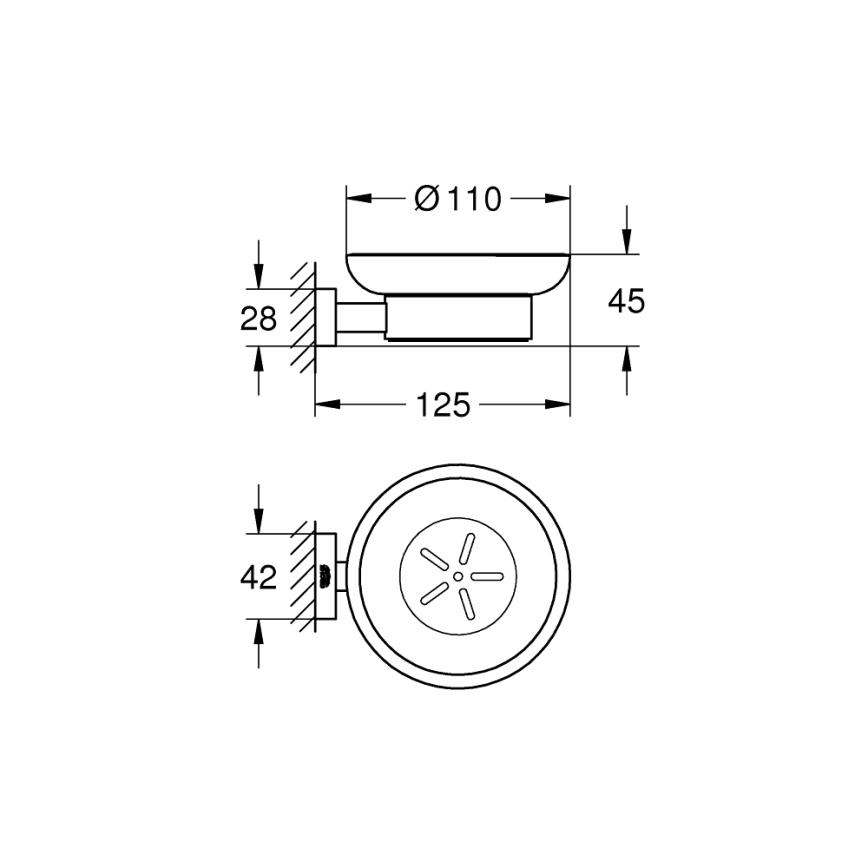 GROHE 40754001 - Jabonera ESSENTIALS CUBE cromo brillante