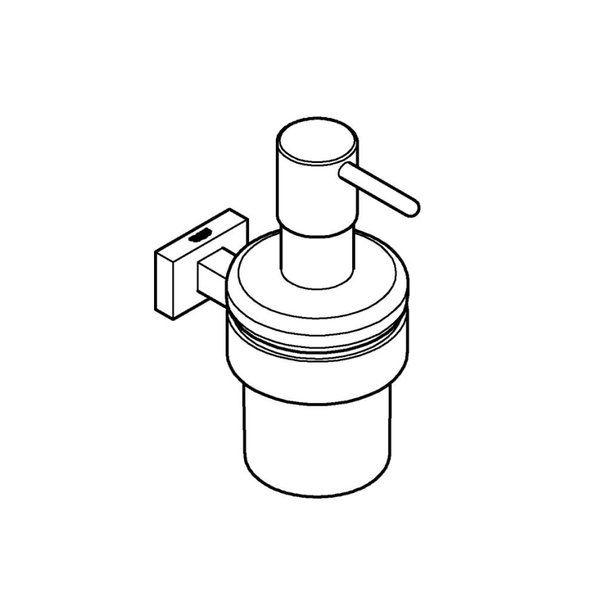 GROHE 40756001 - Dispensador de jabón líquido ESSENTIALS CUBE de 160 ml, cromo brillante