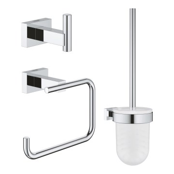 GROHE 40757001 - Juego de accesorios ESSENTIALS CUBE en cromo brillante