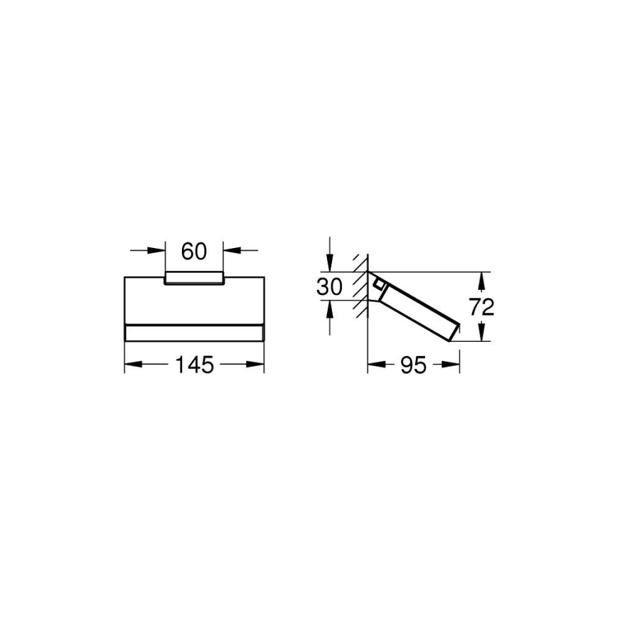GROHE 40781000 - Soporte para papel higiénico SELECTION CUBE cromo brillante