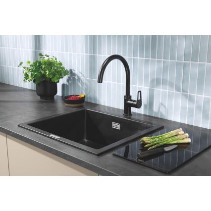 GROHE 40786K00 - Repisa de cristal 450 × 240 × 19 mm negra