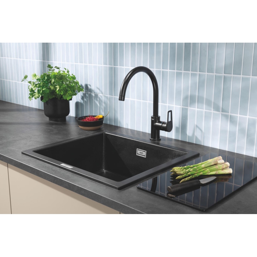 GROHE 40786K00 - Repisa de cristal 450 × 240 × 19 mm negra
