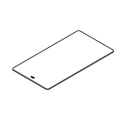 GROHE 40786L00 - Repisa de vidrio 450 × 240 × 19 mm blanca