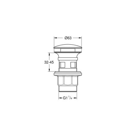 GROHE 40824000 - Conjunto de desagüe en cromo brillante