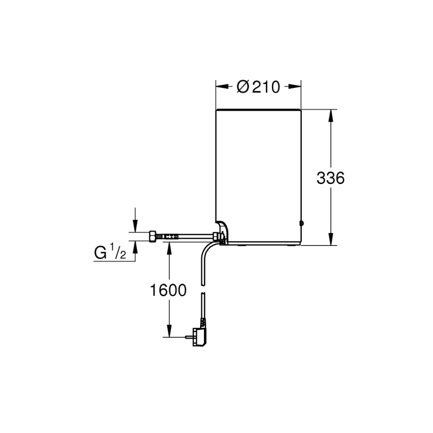 GROHE 40830001 - Depósito RED de 3 litros, cromo brillante