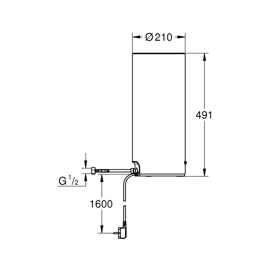 GROHE 40831001 - Depósito RED de 7 l en acero inoxidable