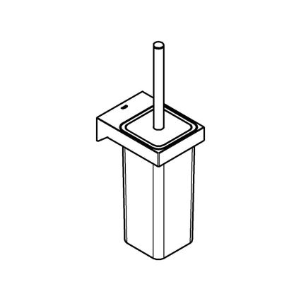 GROHE 40857000 - Juego de limpieza para inodoro SELECTION CUBE, cromo brillante