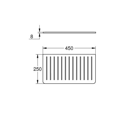GROHE 40872K00 - Bandeja de goteo 450 x 250 mm cerámica/negra