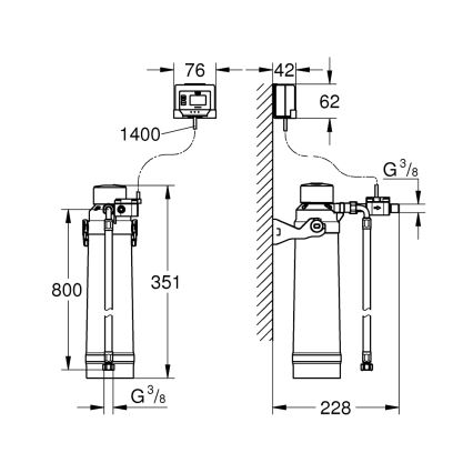 GROHE 40875000 - Kit de inicio para filtro BLUE, cromo brillante
