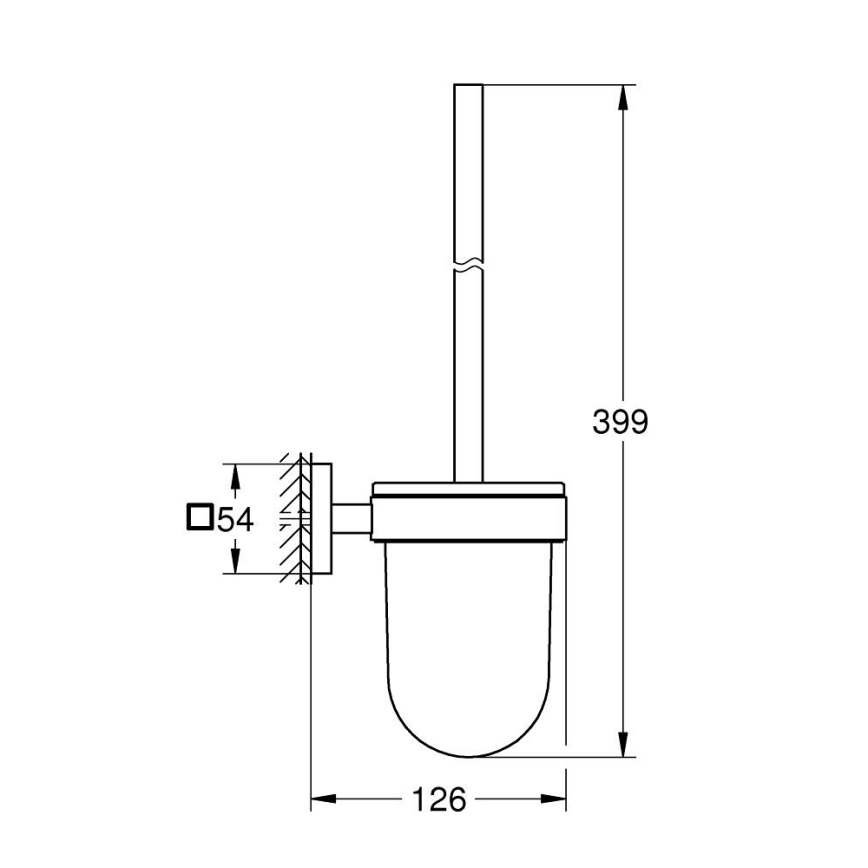 GROHE 40977000 - Juego de limpieza para inodoro START CUBE, cromo brillante