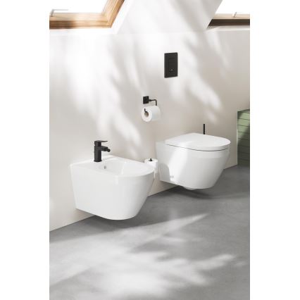 GROHE 409792430 - Soporte para rollo de papel higiénico de repuesto START CUBE 13,4x6 cm negro