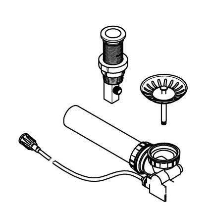 GROHE 40986SD0 - Juego de desagüe para fregaderos de cocina Ø 35 mm, acero inoxidable
