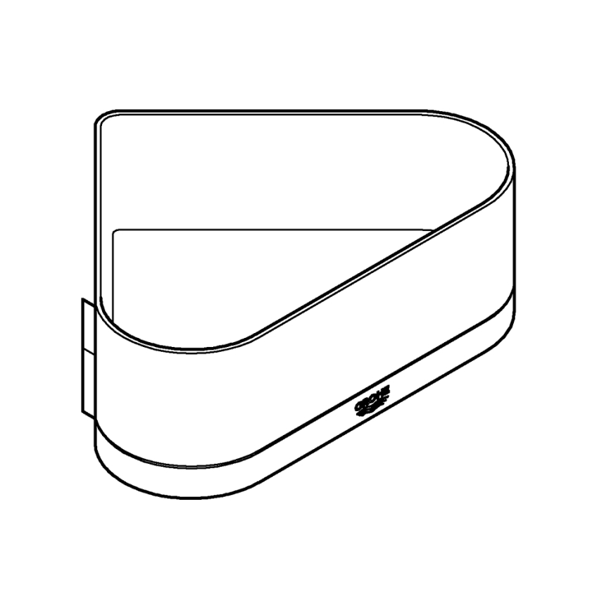 GROHE 41038000 - Plato de ducha de esquina SELECTION, acabado en cromo brillante