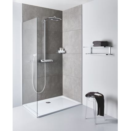 GROHE 41038000 - Plato de ducha de esquina SELECTION, acabado en cromo brillante