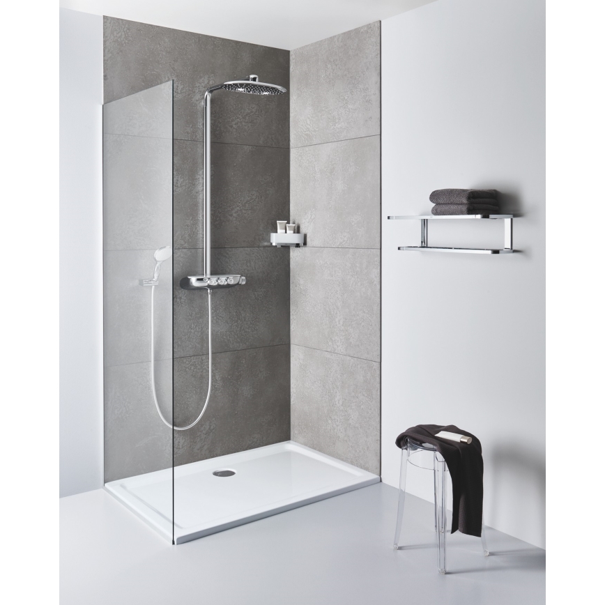 GROHE 41038000 - Plato de ducha de esquina SELECTION, acabado en cromo brillante