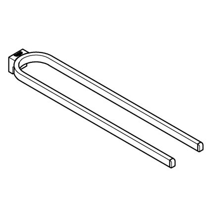 GROHE 41059000 - Toallero doble SELECTION 411 mm cromo brillante
