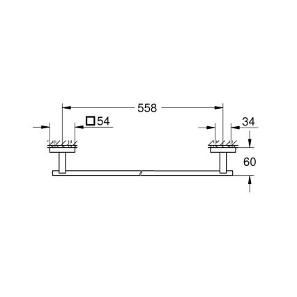 GROHE 41089DC0 - Toallero START CUBE 600 mm, acero inoxidable