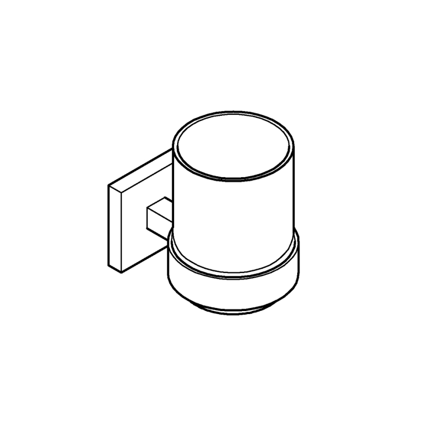 GROHE 41097000 - Vaso con soporte, acabado cromo brillante