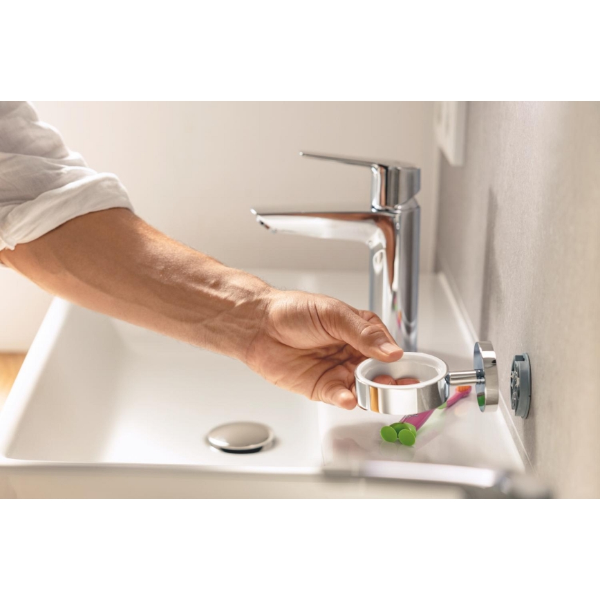 GROHE 41097DC0 - Vaso con soporte START CUBE de acero inoxidable