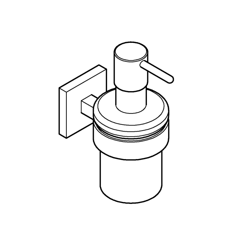 GROHE 410982430 - Dispensador de jabón líquido START CUBE 158 × 126 × 72 mm negro