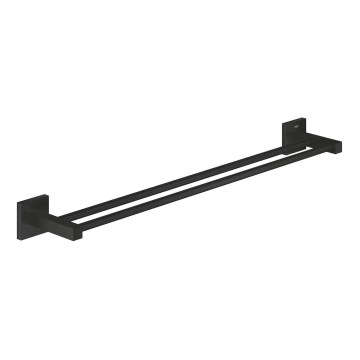 GROHE 411042430 - Toallero de doble brazo START CUBE 654 mm negro