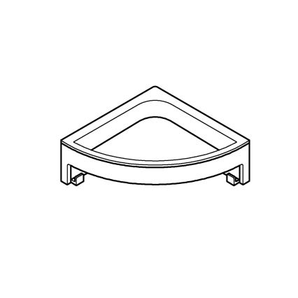 GROHE 41106000 - Estante de ducha de esquina START CUBE 16 cm, cromo brillante