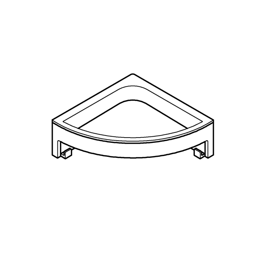 GROHE 41106000 - Estante de ducha de esquina START CUBE 16 cm, cromo brillante
