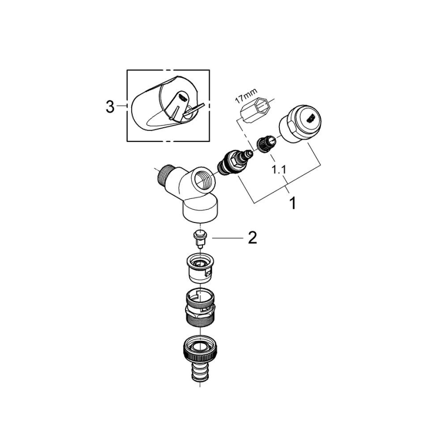 GROHE 41190000 - Conjunto de grifería DN 15 acabado en cromo brillante