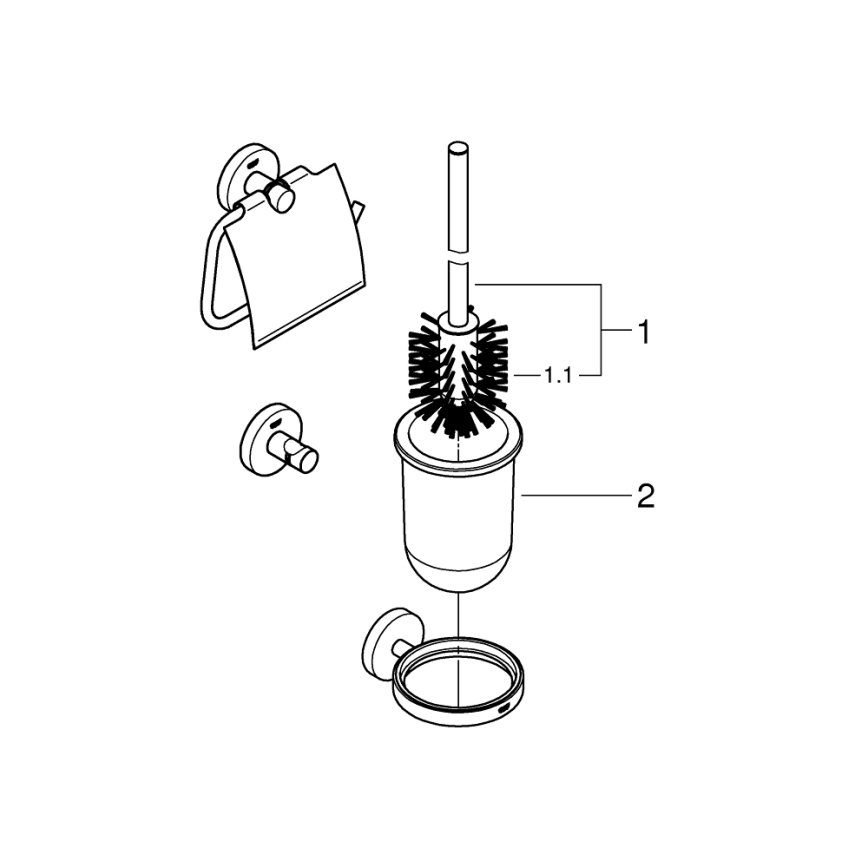 GROHE 41204000 - Juego de accesorios QUICKFIX START en cromo brillante