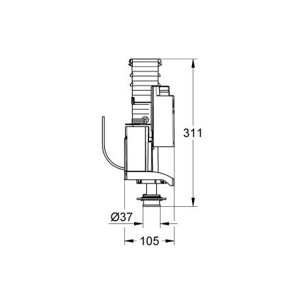 GROHE 42320000 - Válvula de desagüe AV1 en cromado brillante