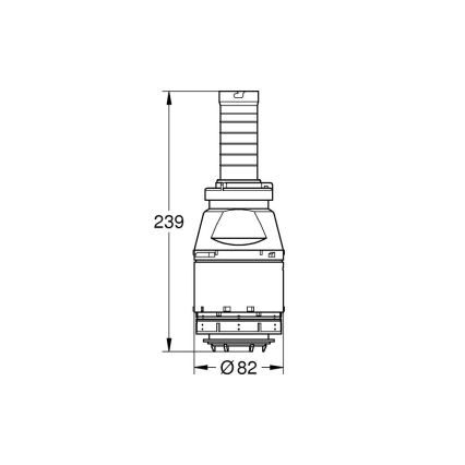GROHE 42690000 - Válvula de descarga servo, sin asiento de válvula ni extensión