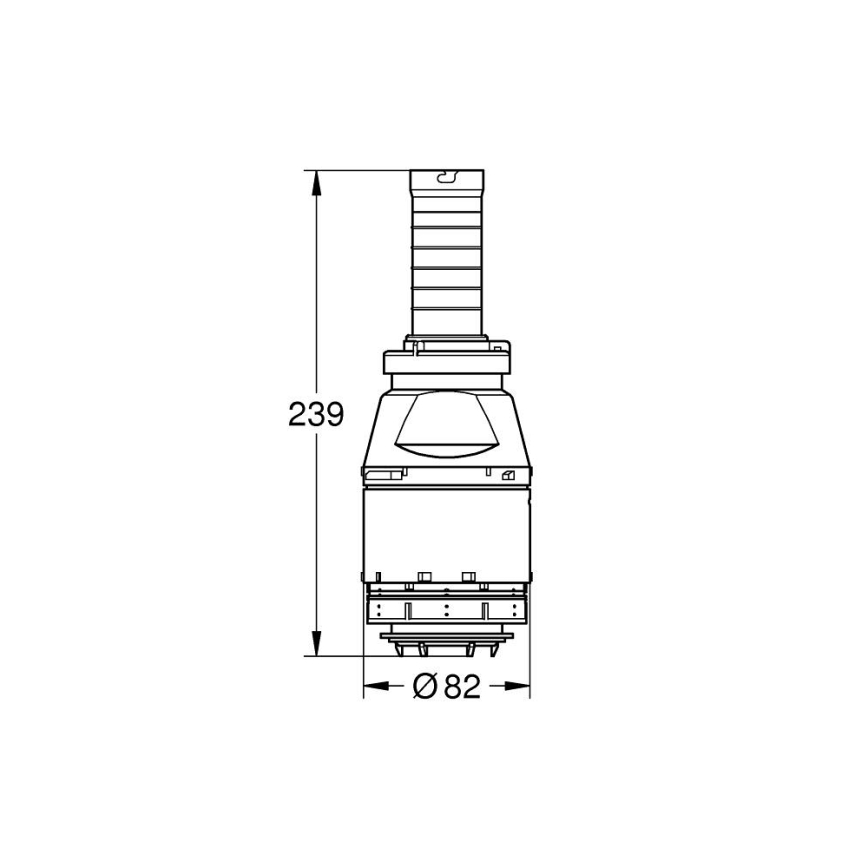 GROHE 42690000 - Válvula de descarga servo, sin asiento de válvula ni extensión