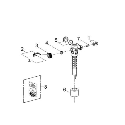 GROHE 43537000 - Válvula de llenado blanca