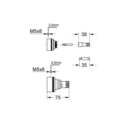 GROHE 47781000 - Set de extensión de 27,5 mm