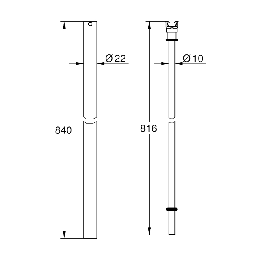 GROHE 48515000 - Barra para sistema de ducha, acabado cromo brillante