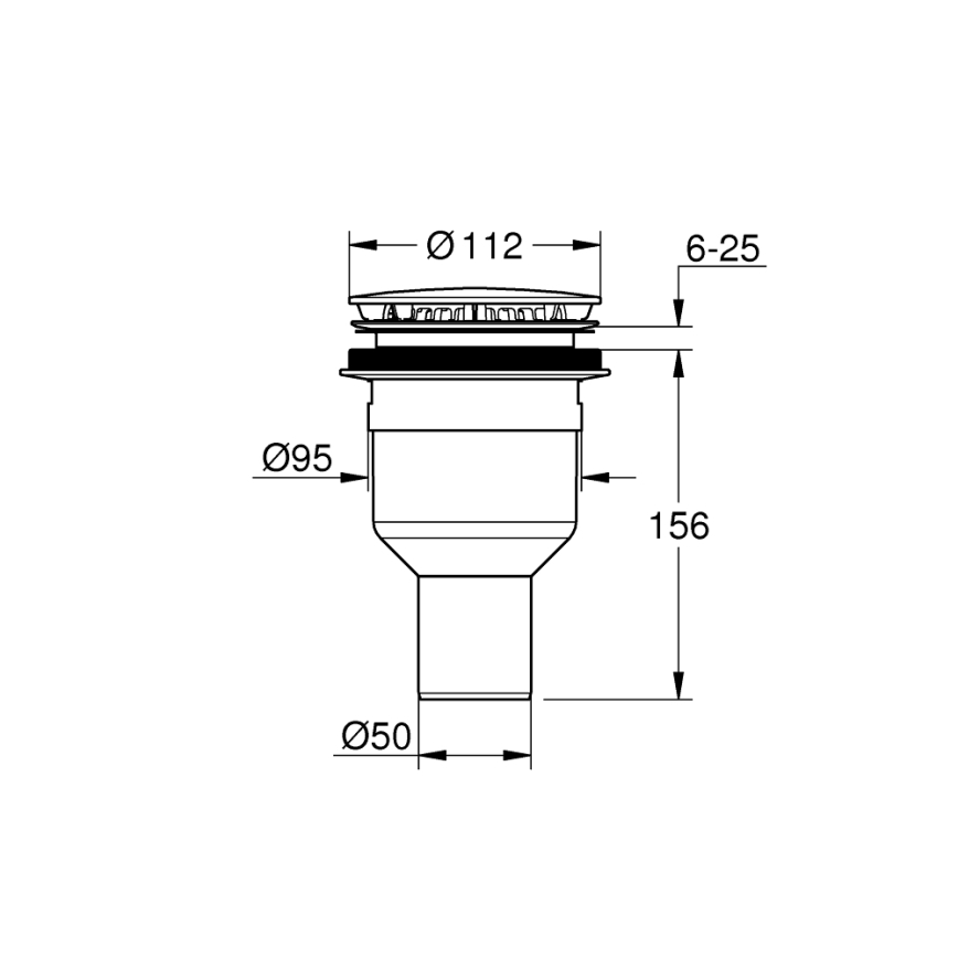 GROHE 49533000 - Set de desagüe Ø 112 mm, cromo brillante