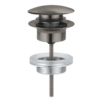 GROHE 65807AL0 - Conjunto de desagüe para lavabos con rebosadero, grafito