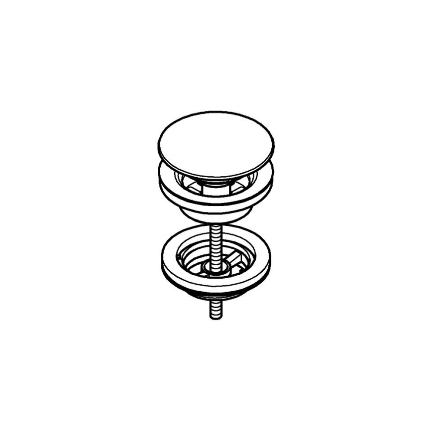 GROHE 65807AL0 - Conjunto de desagüe para lavabos con rebosadero, grafito