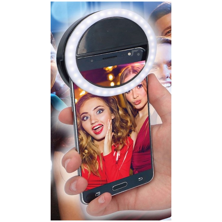 Grundig 10442 - Luz de anillo LED para selfies RING 3V