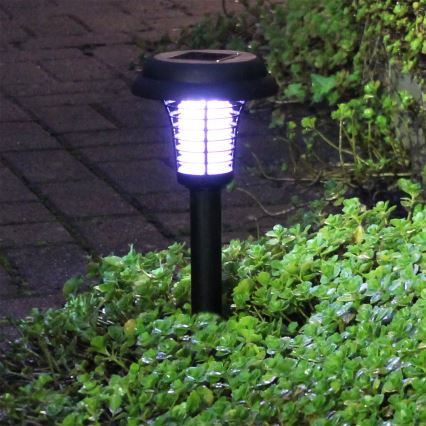 Grundig 12217 - Lámpara solar LED y zapper de insectos LED/1xAA 600 mAh